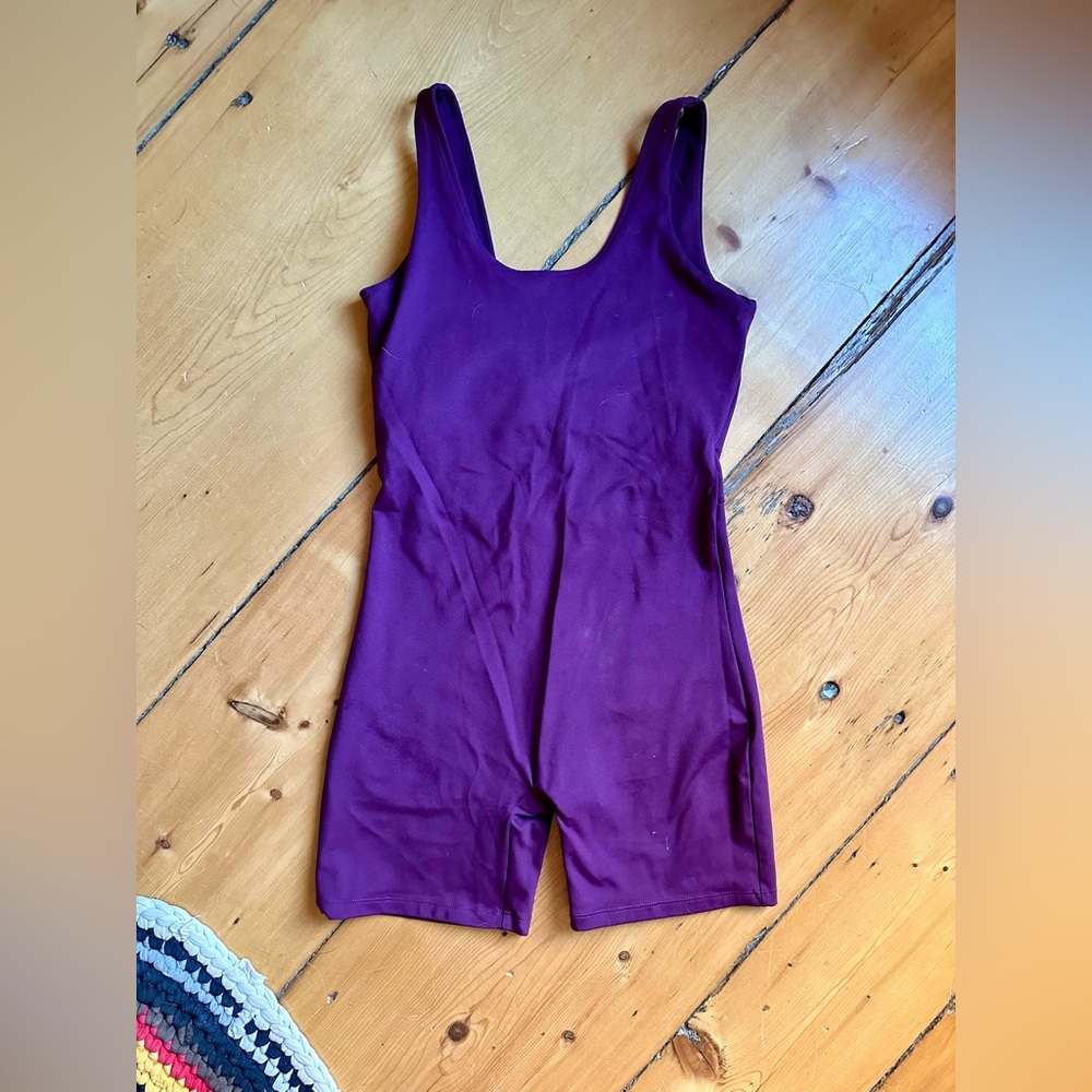 Purple bike short unitard